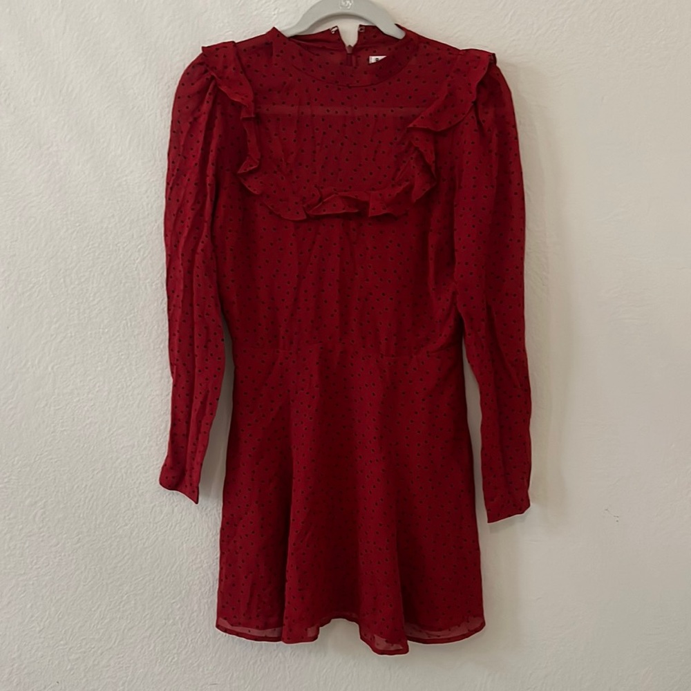 Red Mini A-Line Dress Size 6